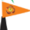  Orange Flag with Om Symbol